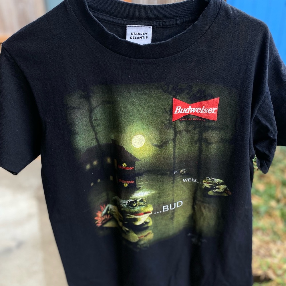 1995 Stanley Desantis Budweiser Frog Promo Tee Size M